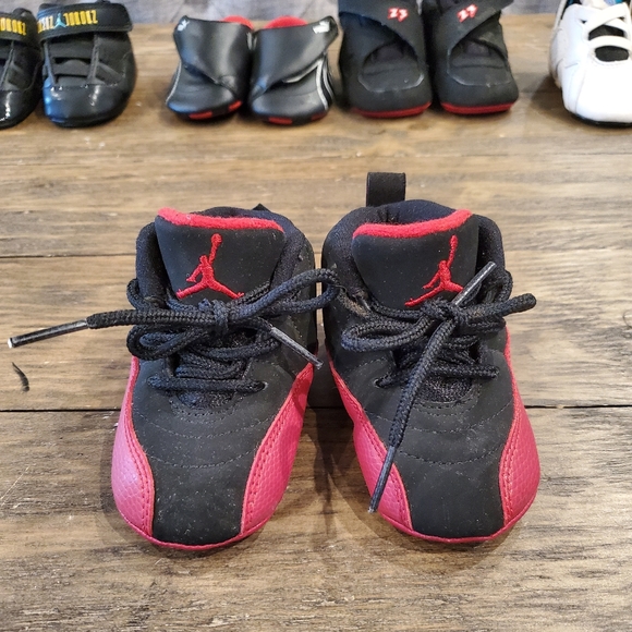 Jordan Shoes Nike Air Jordan Baby Black And Red Jordan 7 Sneakers